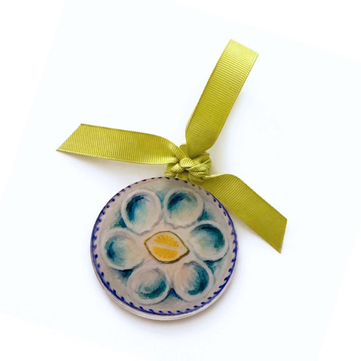 Acrylic Oyster Plate Ornaments, Set of 6