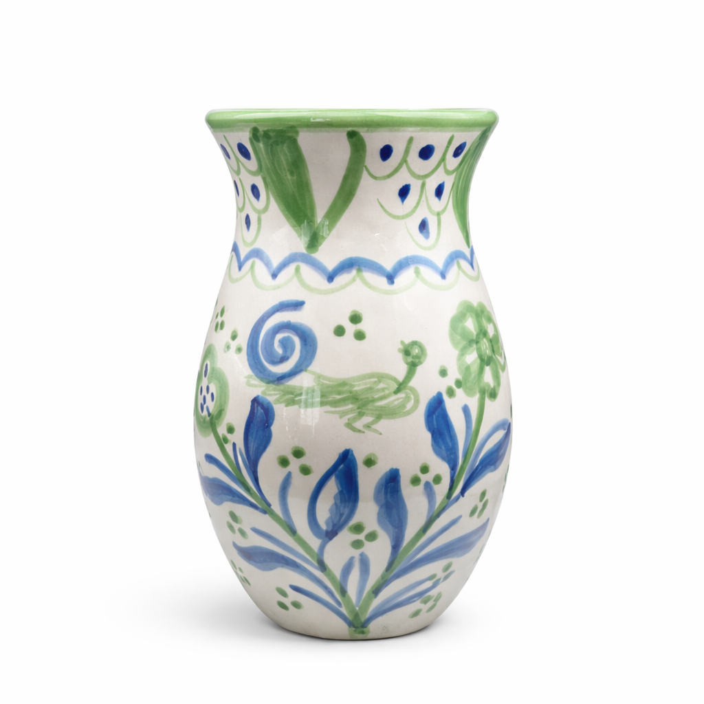 Jardin Vase, Elle Green & Blue