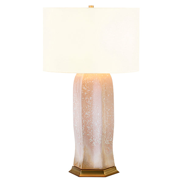 Worlds Away Barron Lamp, Blush