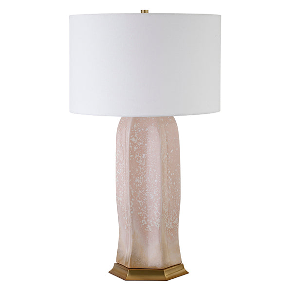 Worlds Away Barron Lamp, Blush