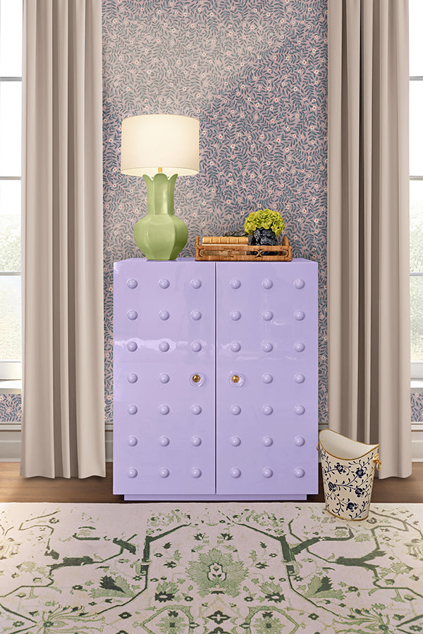 Worlds Away Beau Cabinet, Lavender