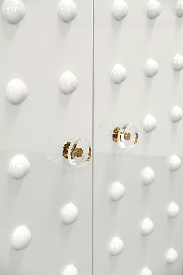 Worlds Away Beau Cabinet, White