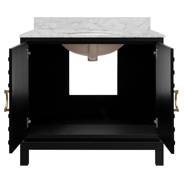 Worlds Away Bixby Vanity, Black