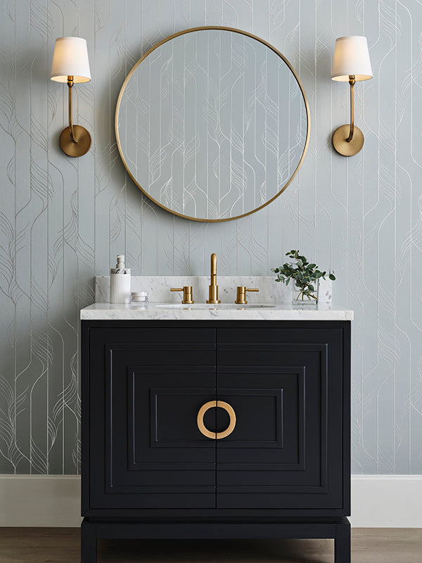 Worlds Away Bixby Vanity, Black