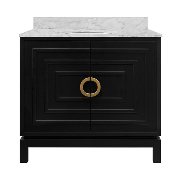 Worlds Away Bixby Vanity, Black