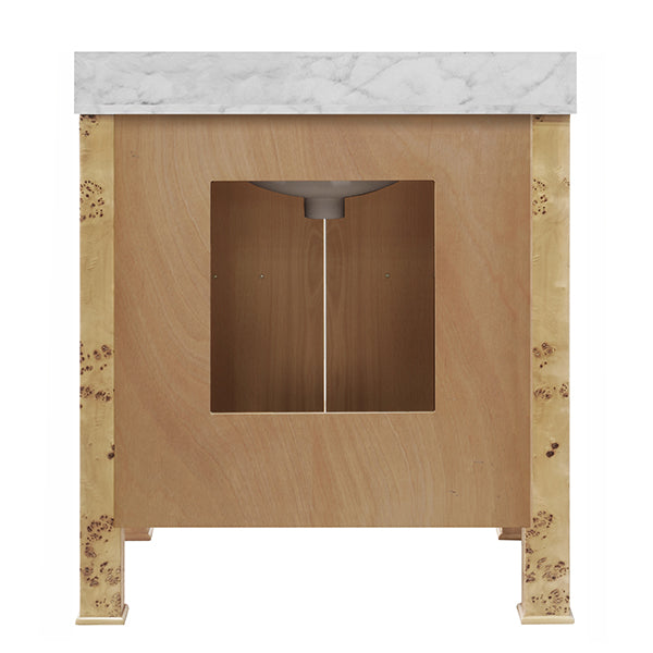 Worlds Away Blanche Vanity, Burl Wood