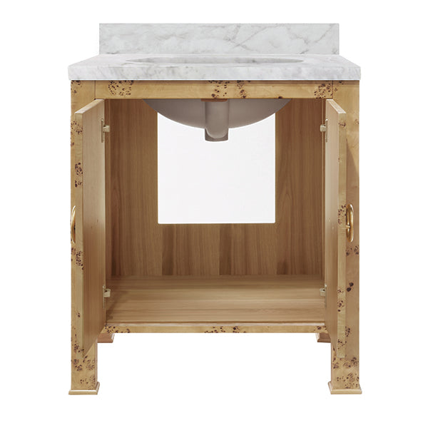 Worlds Away Blanche Vanity, Burl Wood