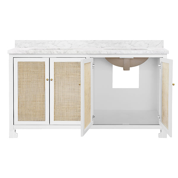 Worlds Away Boyd Vanity, 60-in White