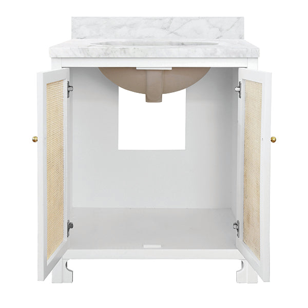 Worlds Away Boyd Vanity, White