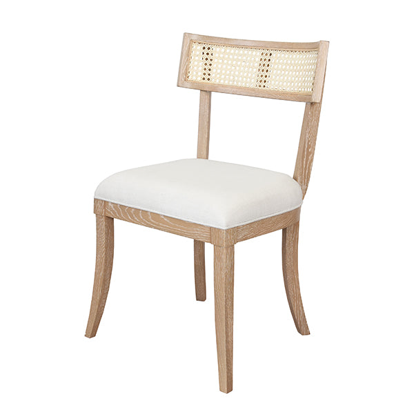 Worlds Away Britta Dining Chair, Cerused Oak