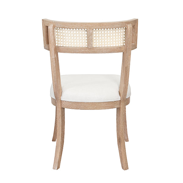 Worlds Away Britta Dining Chair, Cerused Oak