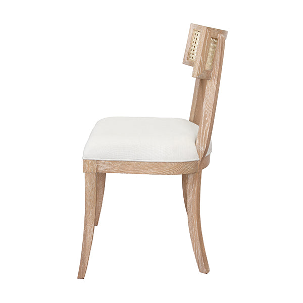 Worlds Away Britta Dining Chair, Cerused Oak