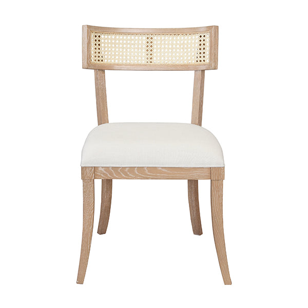 Worlds Away Britta Dining Chair, Cerused Oak