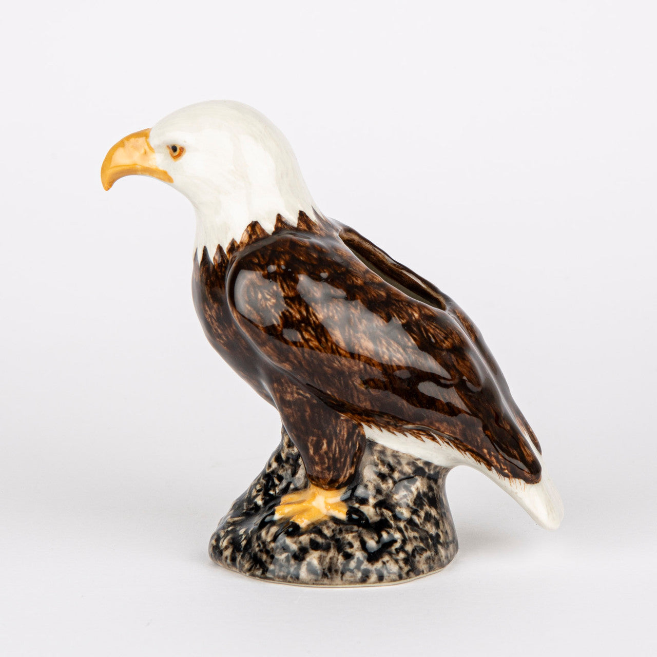 Quail Ceramics Bald Eagle Bud Vase