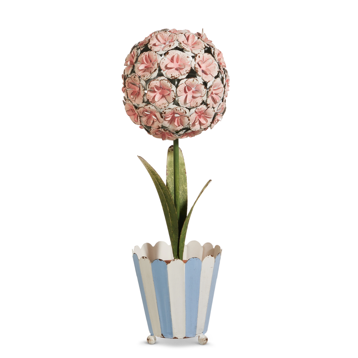 Spring Pink Tole Topiary, Large