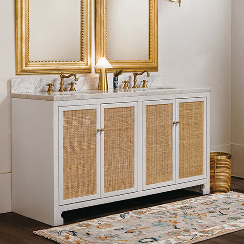 Worlds Away Boyd Vanity, 60-in White