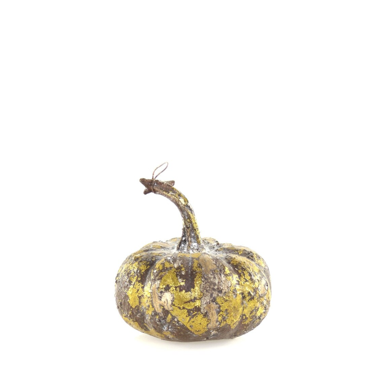 Aniqued Gilded Small Pumpkin