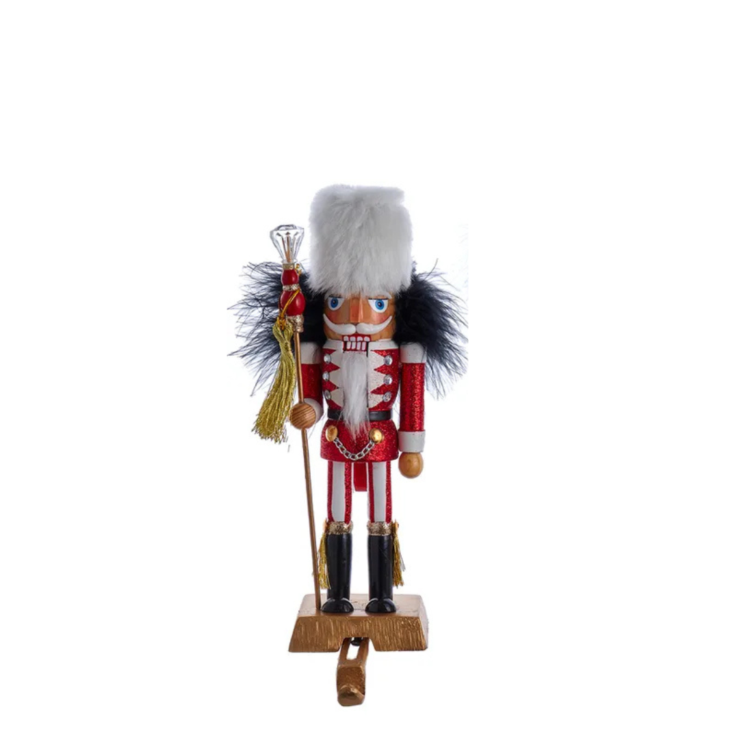 Hollywood Nutcracker Stocking Holder, Red