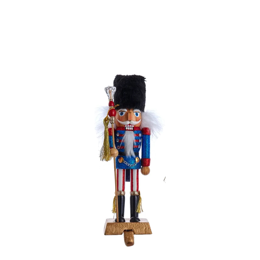 Hollywood Nutcracker Stocking Holder, Blue