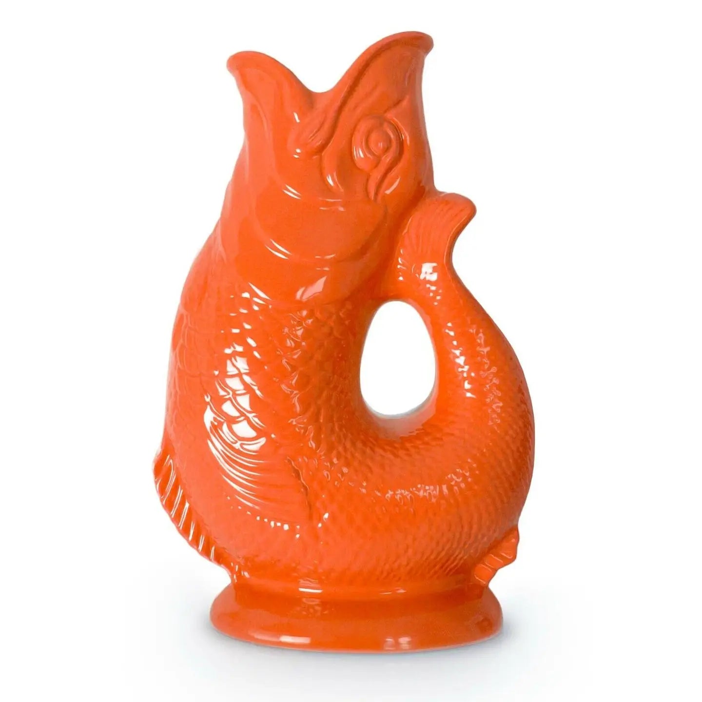 Orange Lustre Gluggle Jug, Extra Large