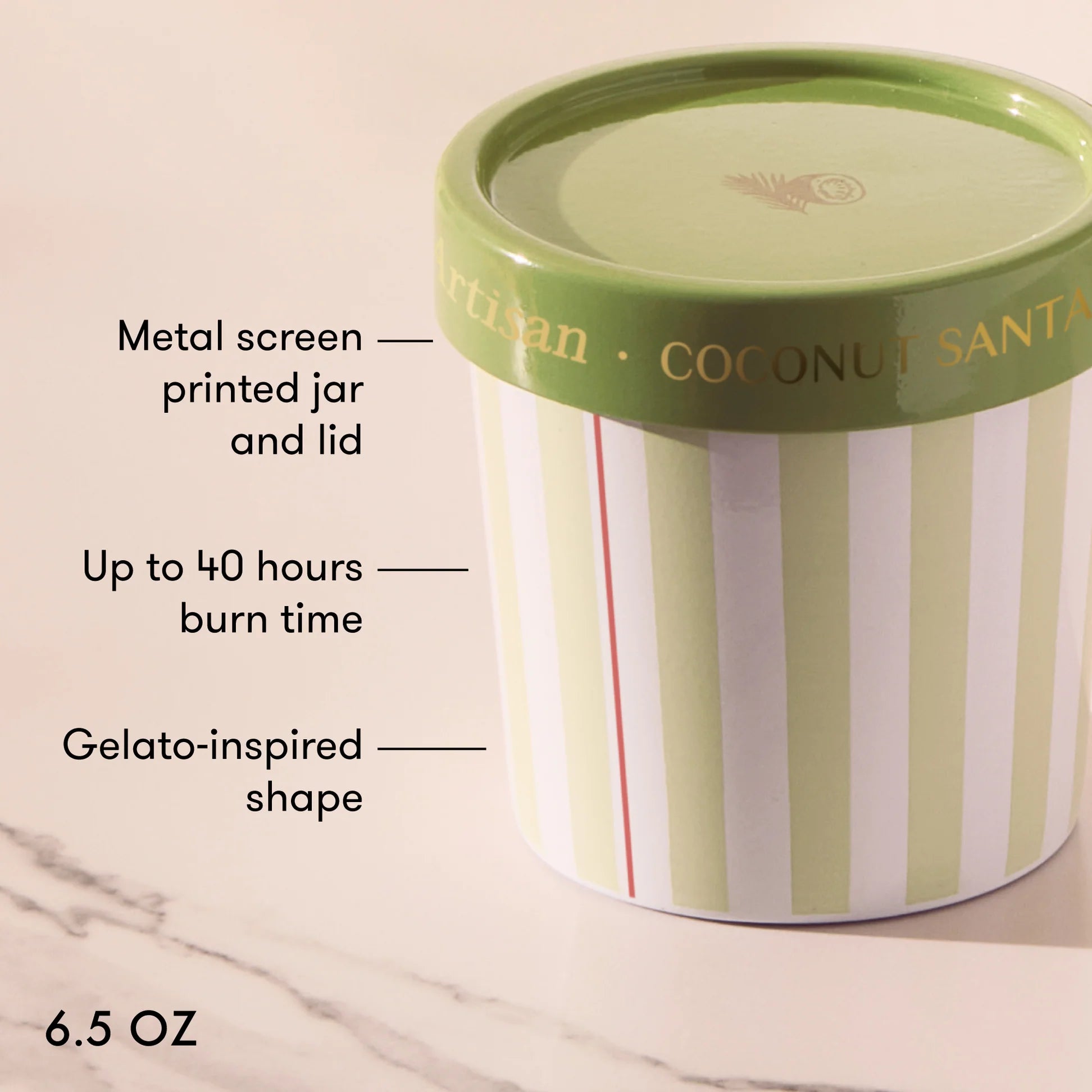 Coconut Santal Caffè Capri Gelato Cup, 6.5oz