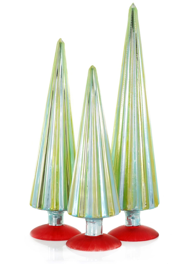Pleated Glass Trees, Set of 3 Hunt and Bloom