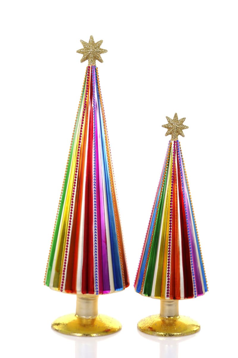 Rainbow Glass Trees, Set of 2
