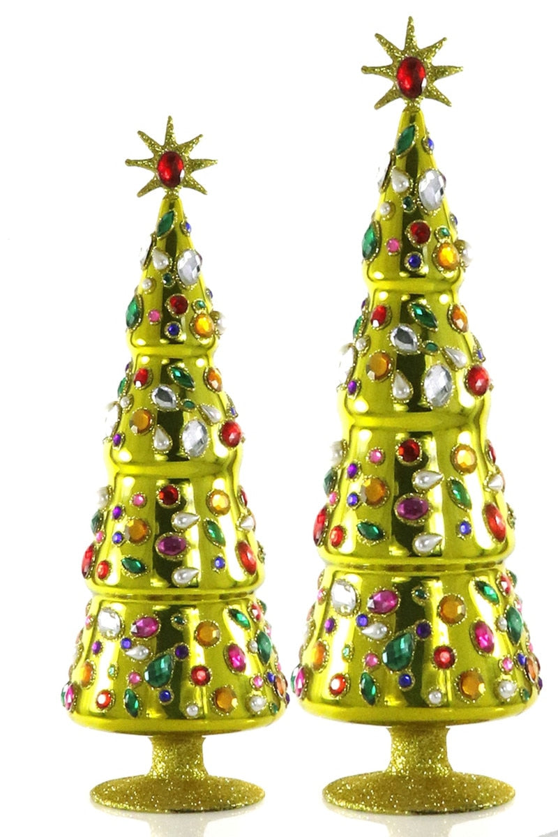 Gilded Gems Olive Trees, Set of 2