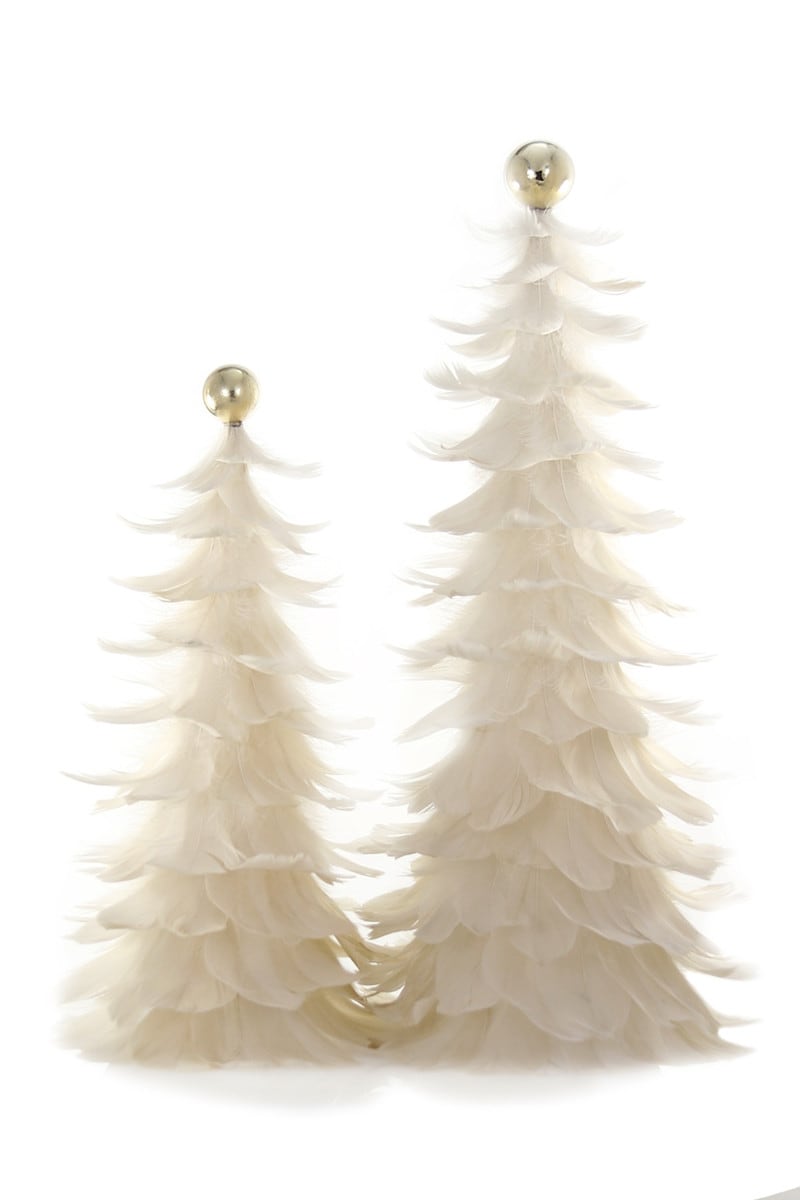 Featherton Cream Trees, Set of 2