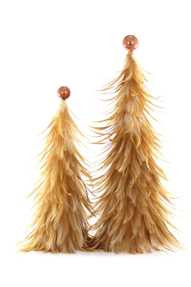 Featherton Straw Trees, Set of 2