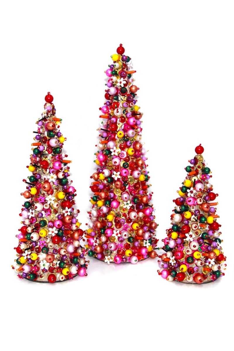 Beads & Baubles Trees, Set of 3