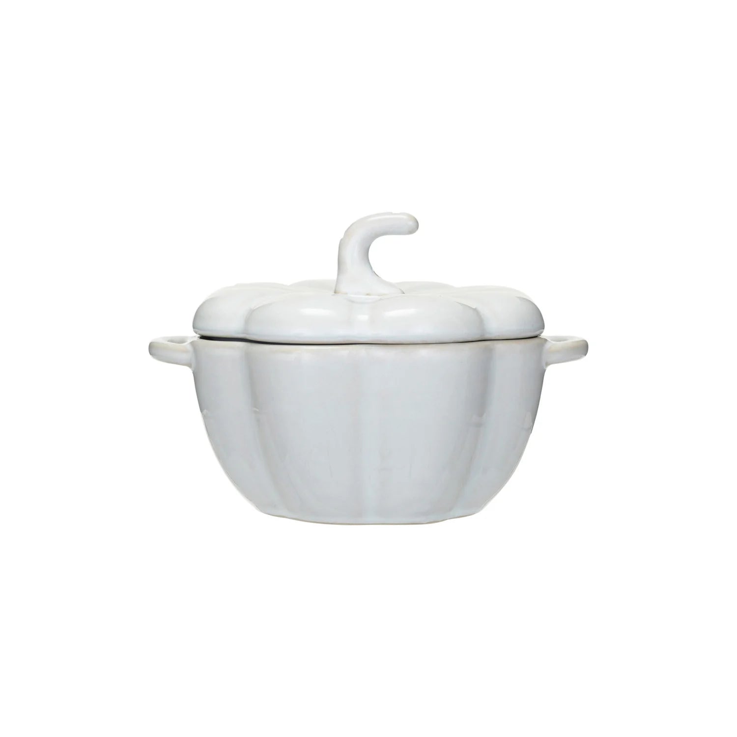 Capri Stoneware 2 Cup Pumpkin Baker, White