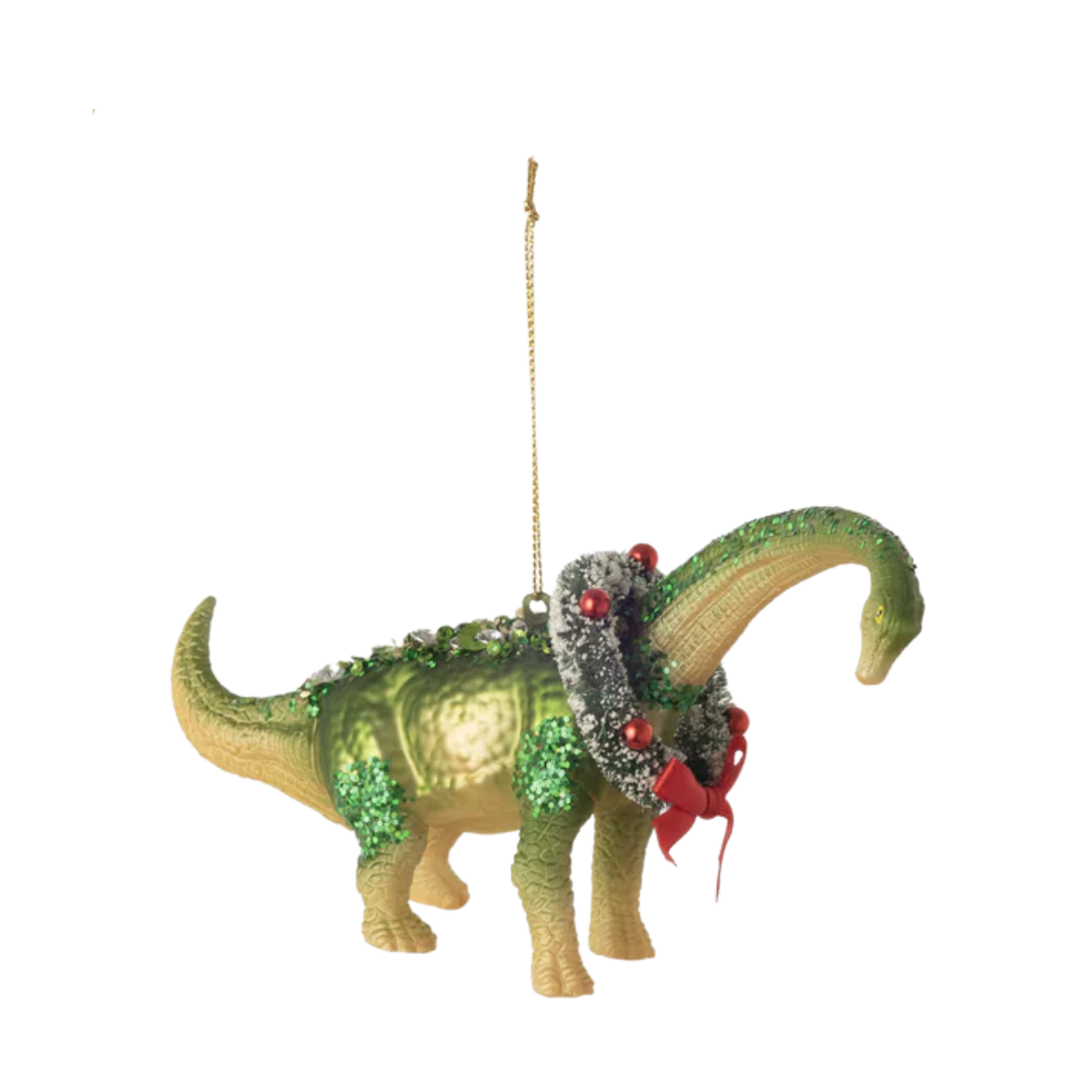Dino Glass Ornament, Wreath