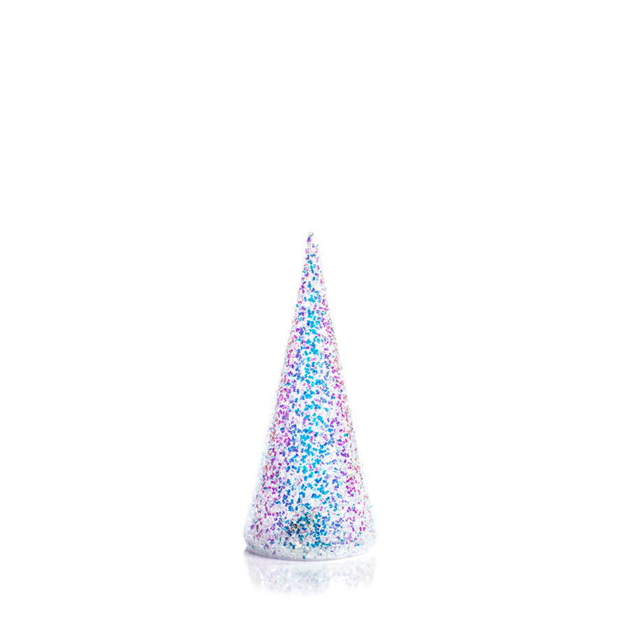 Sequined White LED Tree, Small