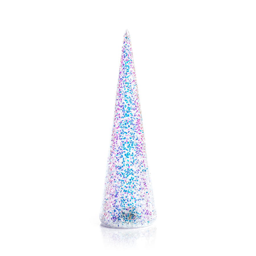 Sequined White LED Tree, Large