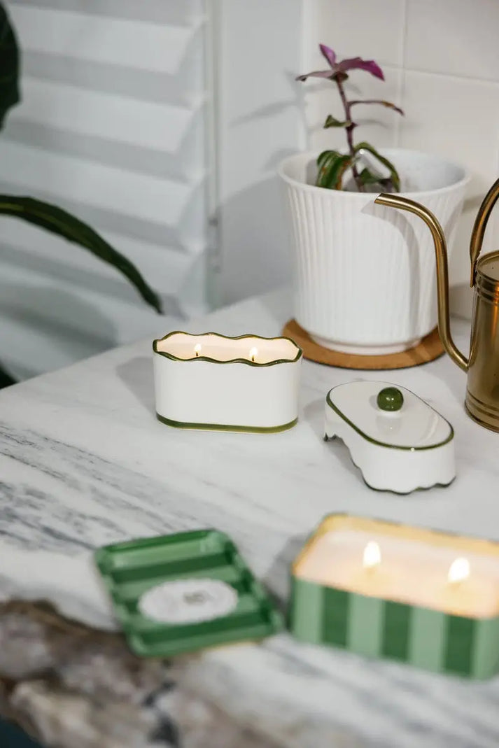 Smoked Pistachio Ceramic Candle