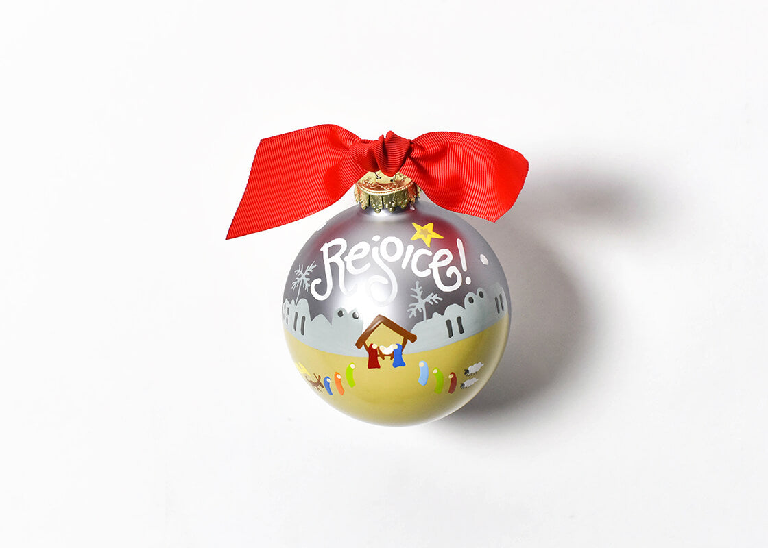 Rejoice Glass Ornament