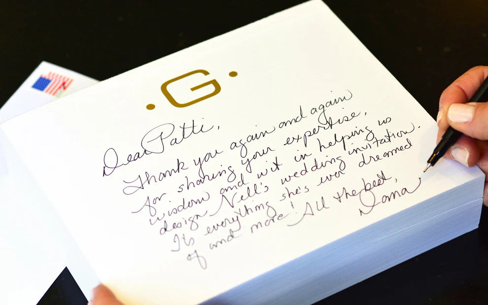 Gold Foil Initial Large Notepads