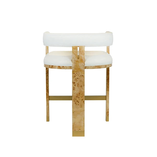 Worlds Away Cruise Counter Stool, Burl Wood
