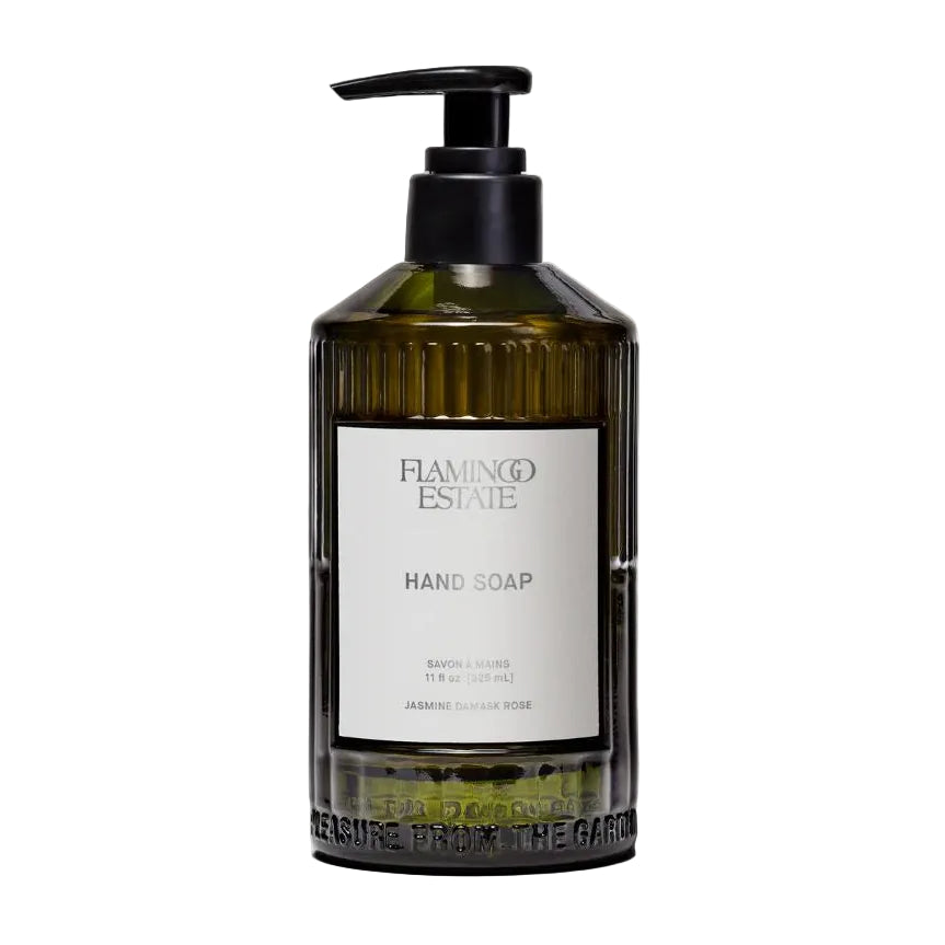 Flamingo Estate Jasmine Damask Rose Glass Hand Soap