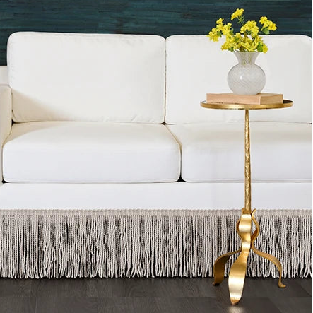 Worlds Away Barclay Side Table, Gold Leaf