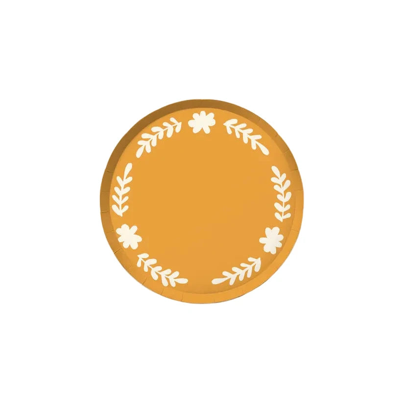 Casa Hors d'Oeuvres Paper Plate Set, Creamsicle