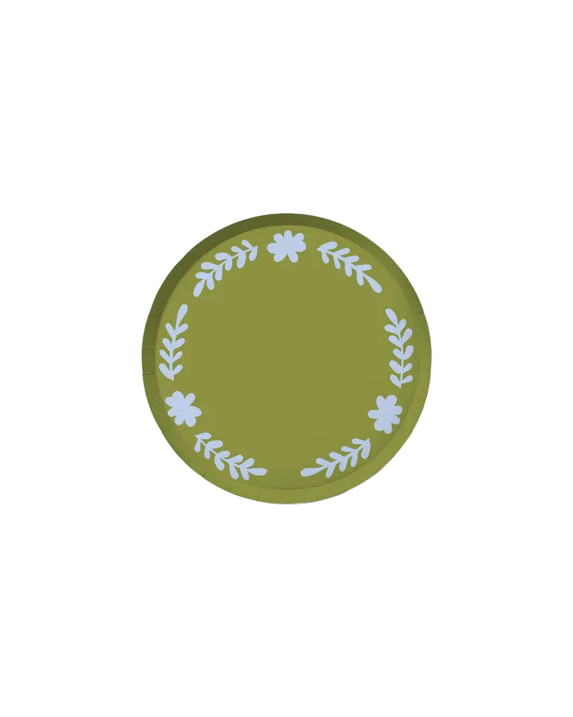 Casa Hors d'Oeuvres Paper Plate Set, Matcha