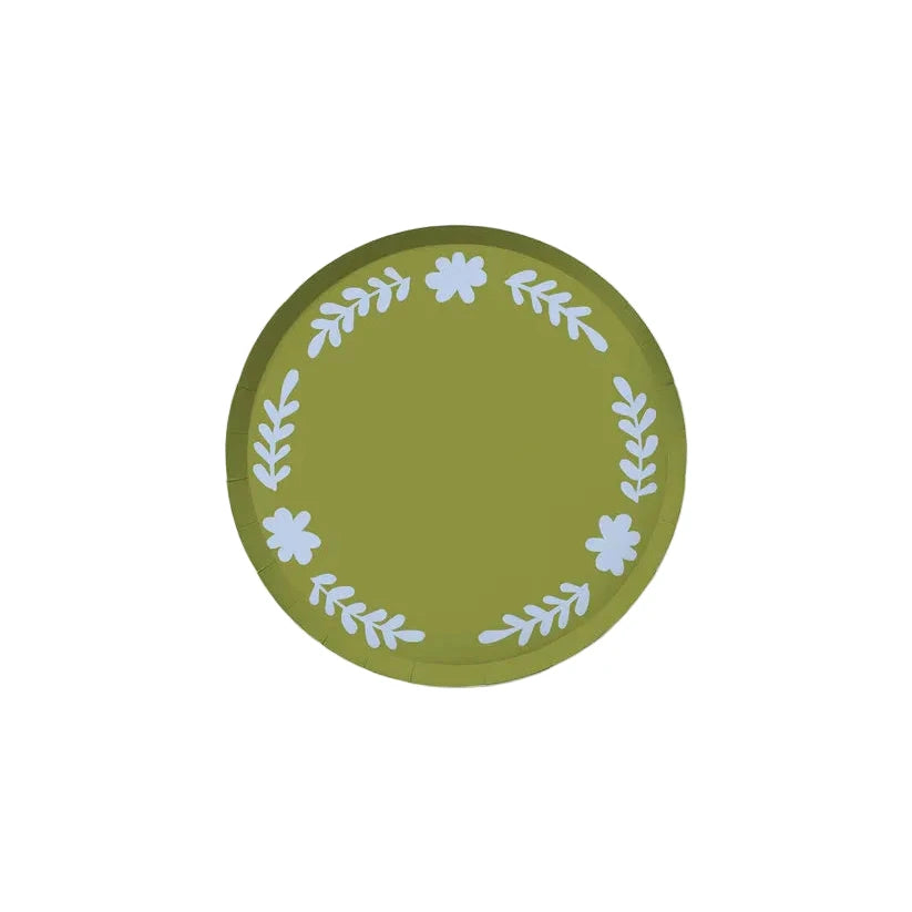 Casa Hors d'Oeuvres Paper Plate Set, Matcha