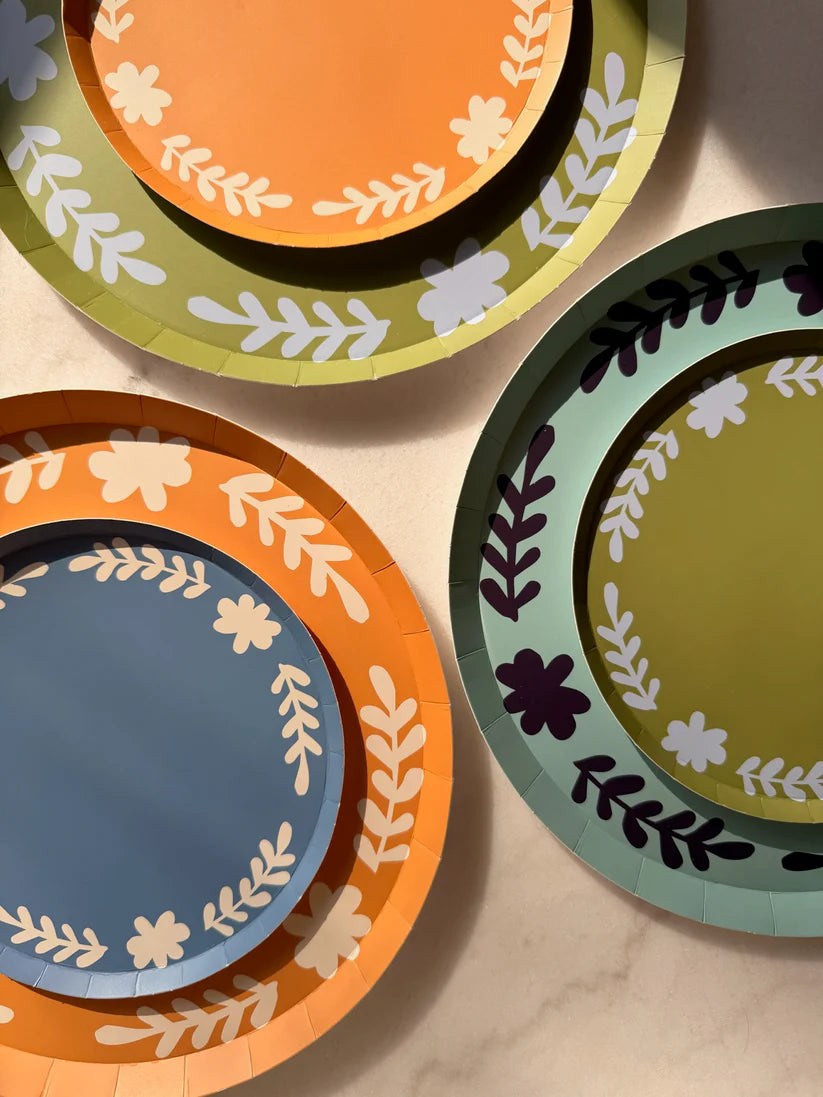 Casa Hors d'Oeuvres Paper Plate Set, Jasper
