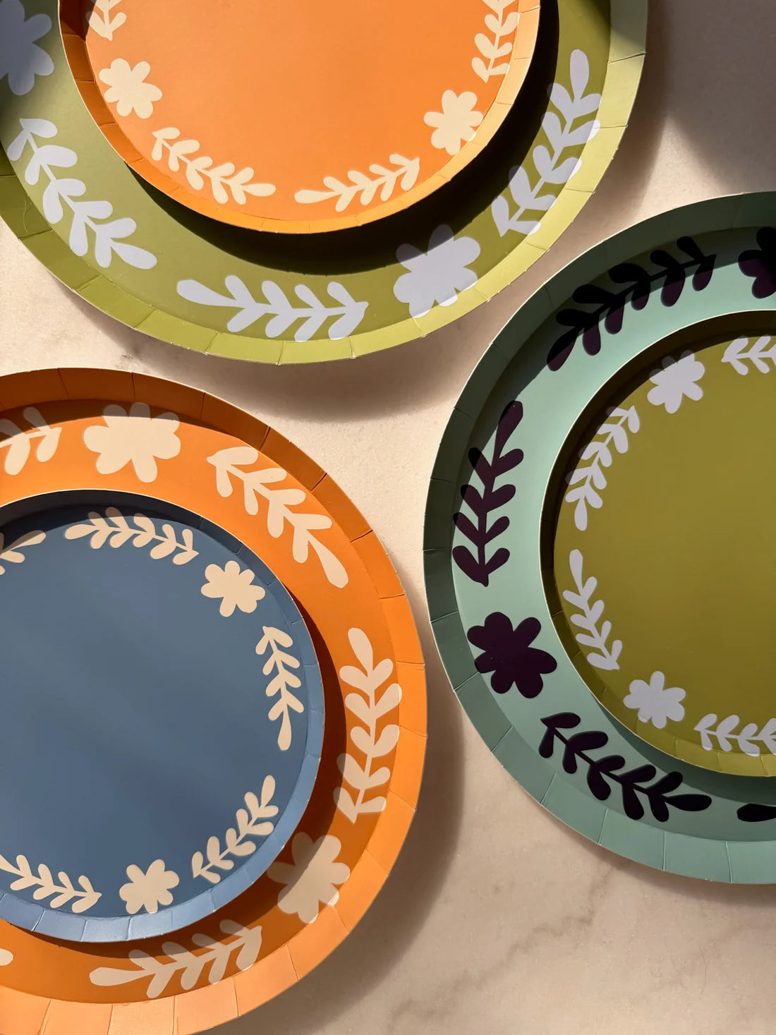 Casa Dinner Paper Plate Set, Creamsicle