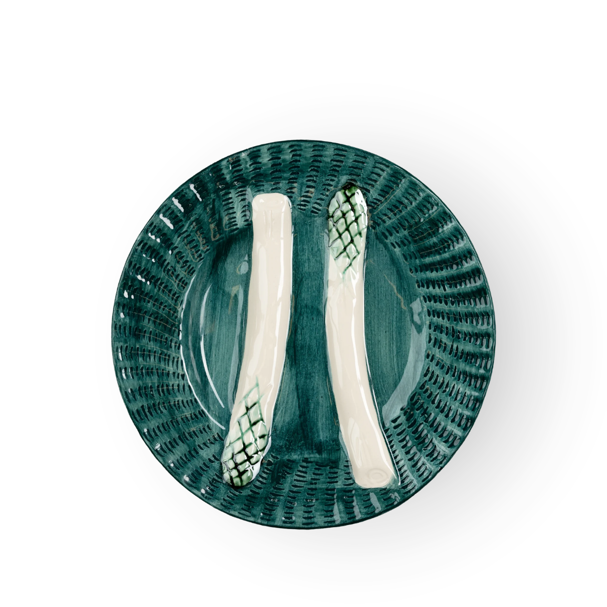 Celine Asparagus Plate, Teal