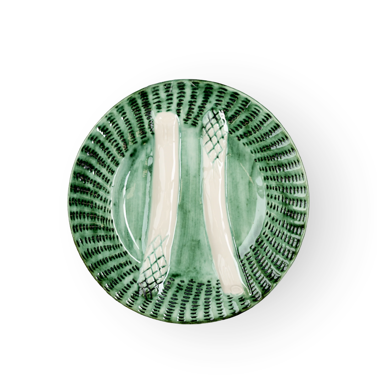 Celine Asparagus Plate, Green