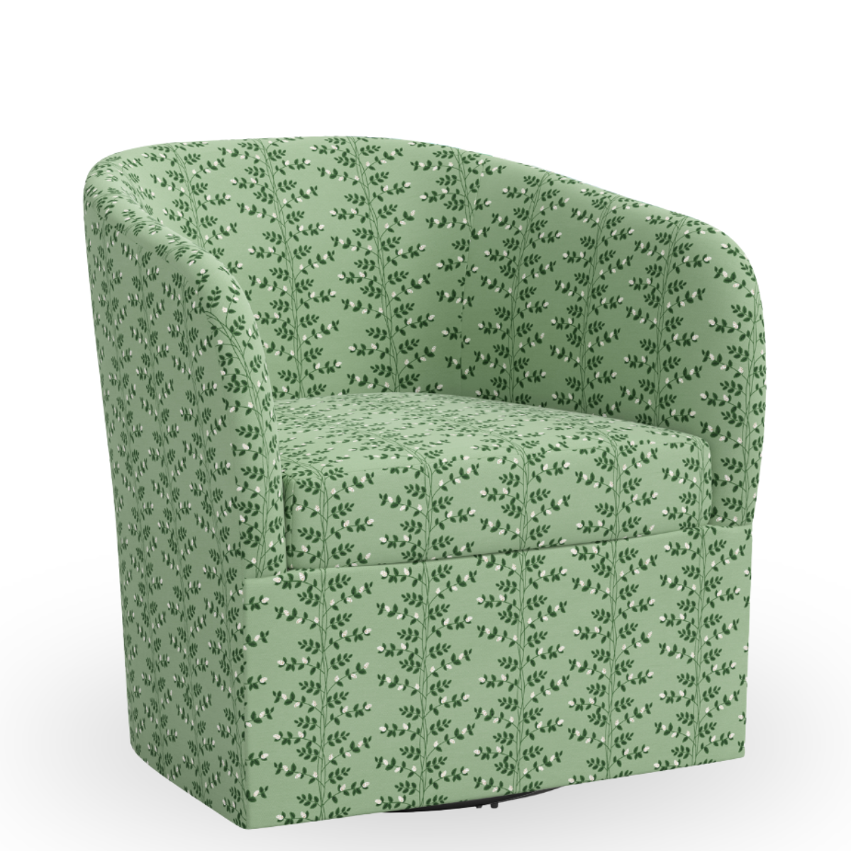 Charleston Swivel Chair, Climbing Vines Green