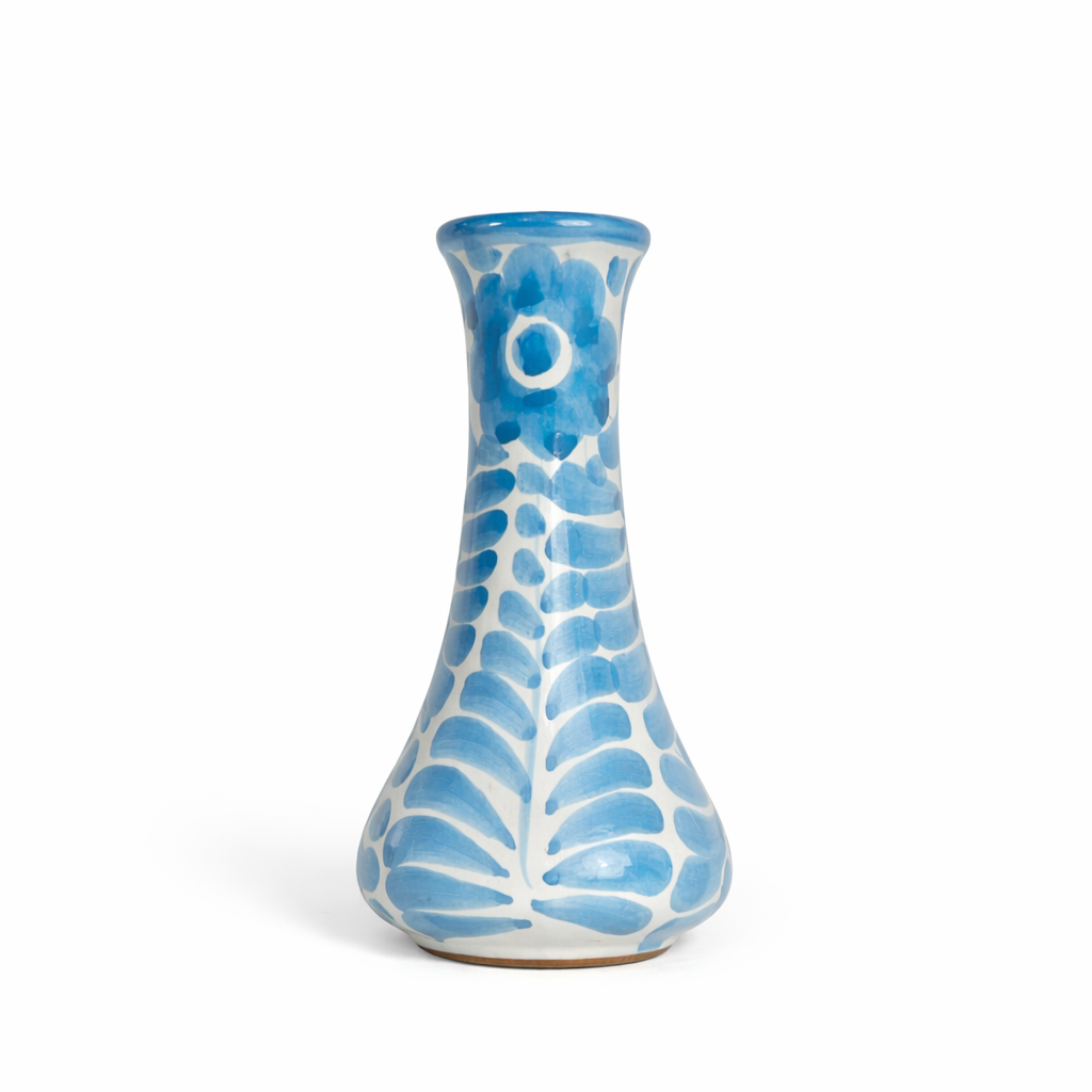 Dos Flores Bud Vase, Dark Blue